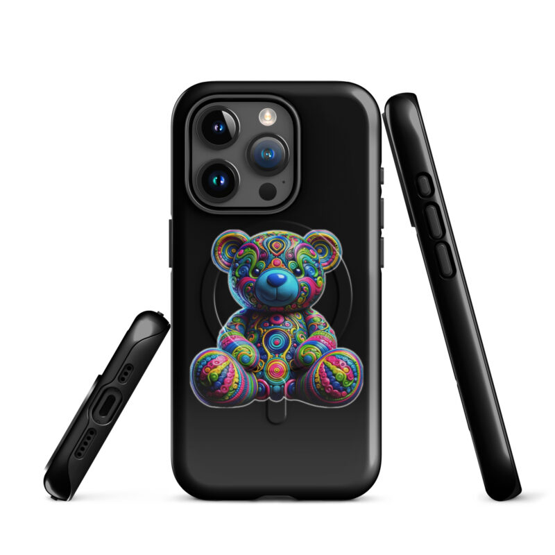 Bunter Psychedelic-Teddy Hardcase iPhone®-Hülle mit MagSafe® – Accessoires – klamottn.de