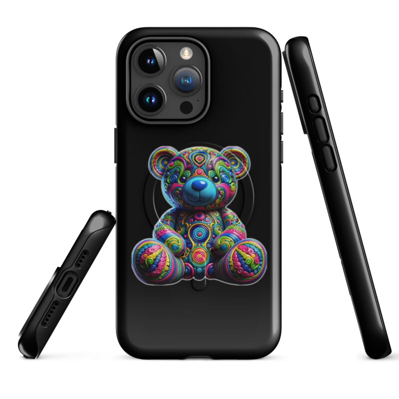 Bunter Psychedelic-Teddy Hardcase iPhone®-Hülle mit MagSafe® – Accessoires – klamottn.de
