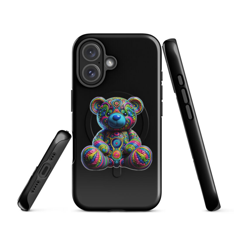 Bunter Psychedelic-Teddy Hardcase iPhone®-Hülle mit MagSafe® – Accessoires – klamottn.de