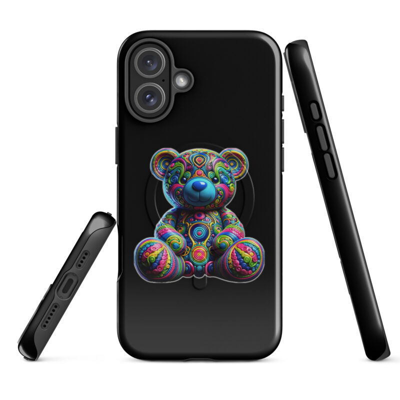 Bunter Psychedelic-Teddy Hardcase iPhone®-Hülle mit MagSafe® – Accessoires – klamottn.de