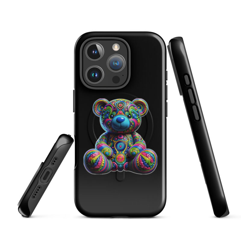 Bunter Psychedelic-Teddy Hardcase iPhone®-Hülle mit MagSafe® – Accessoires – klamottn.de