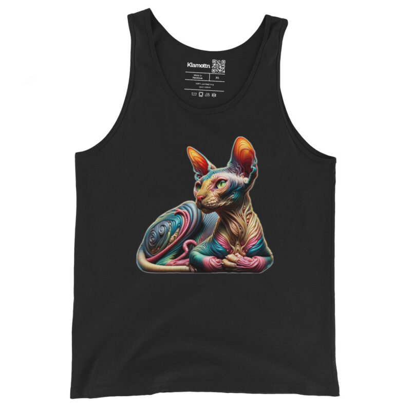 Psychedelische Sphinxkatze Unisex-Tank-Top – Tank Tops – klamottn.de