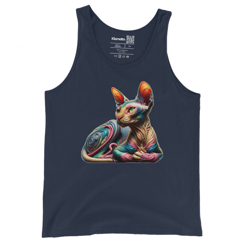 Psychedelische Sphinxkatze Unisex-Tank-Top – Tank Tops – klamottn.de
