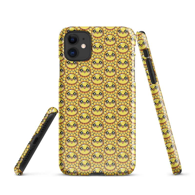 Kawaii Sonnenblume mit großen Glubschaugen Snapcase iPhone®-Hülle – Accessoires – klamottn.de