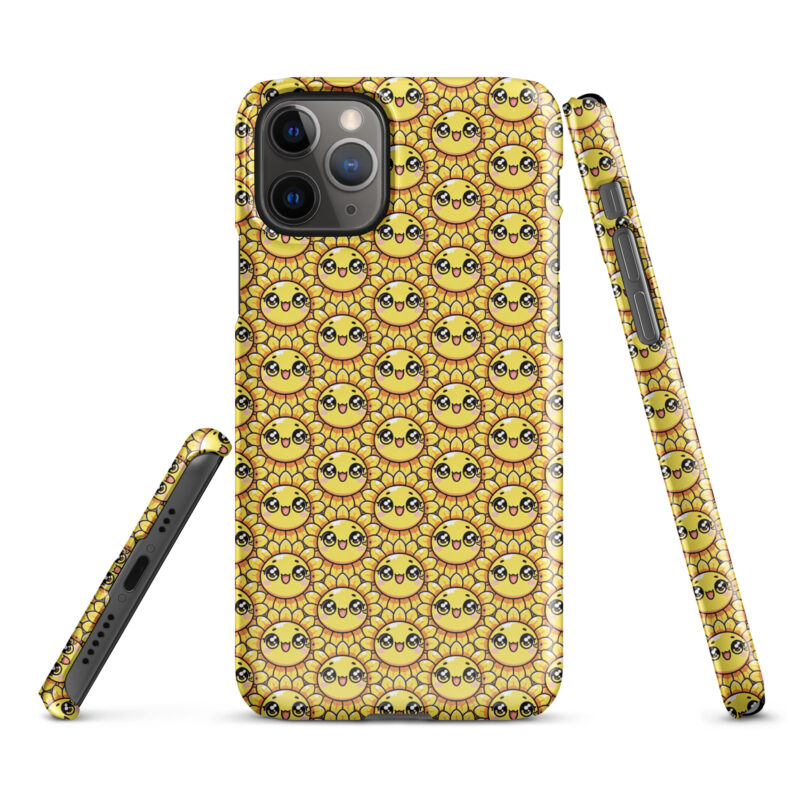 Kawaii Sonnenblume mit großen Glubschaugen Snapcase iPhone®-Hülle – Accessoires – klamottn.de