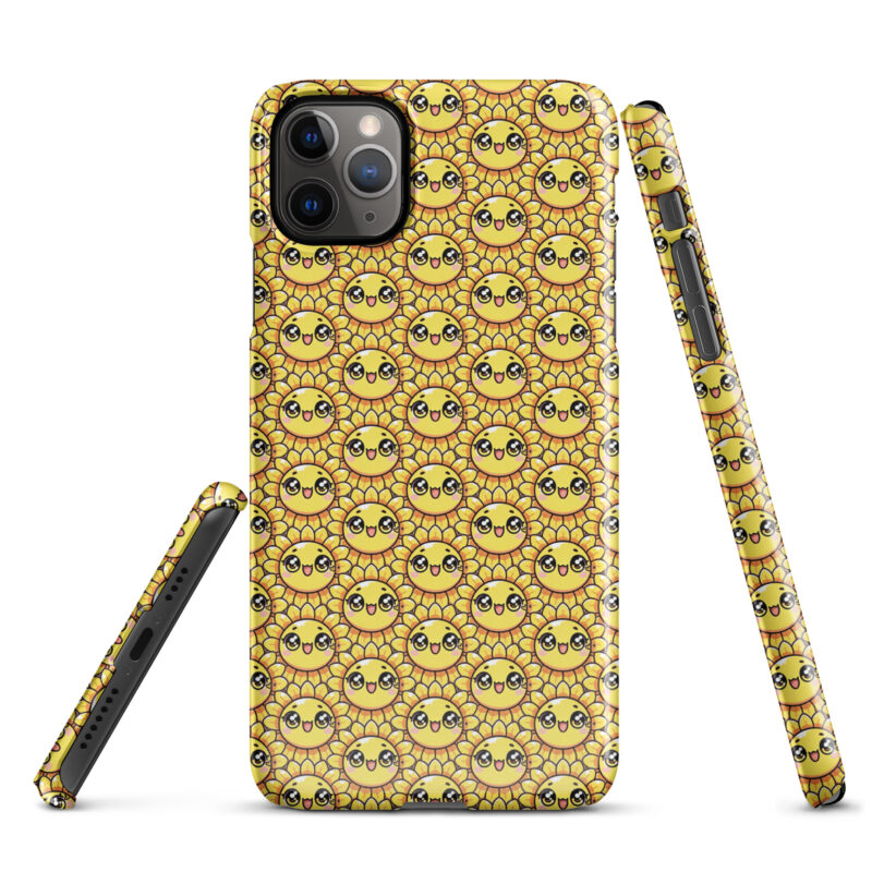 Kawaii Sonnenblume mit großen Glubschaugen Snapcase iPhone®-Hülle – Accessoires – klamottn.de