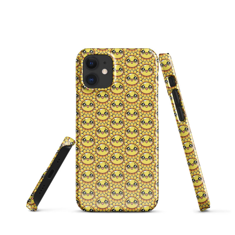 Kawaii Sonnenblume mit großen Glubschaugen Snapcase iPhone®-Hülle – Accessoires – klamottn.de