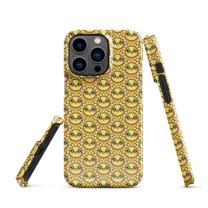 Kawaii Sonnenblume mit großen Glubschaugen Snapcase iPhone®-Hülle – Accessoires – klamottn.de