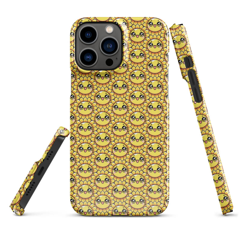 Kawaii Sonnenblume mit großen Glubschaugen Snapcase iPhone®-Hülle – Accessoires – klamottn.de