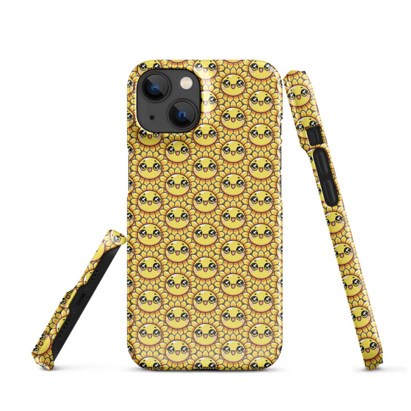 Kawaii Sonnenblume mit großen Glubschaugen Snapcase iPhone®-Hülle – Accessoires – klamottn.de