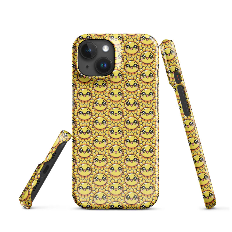 Kawaii Sonnenblume mit großen Glubschaugen Snapcase iPhone®-Hülle – Accessoires – klamottn.de