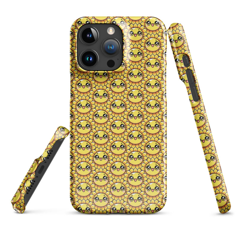 Kawaii Sonnenblume mit großen Glubschaugen Snapcase iPhone®-Hülle – Accessoires – klamottn.de