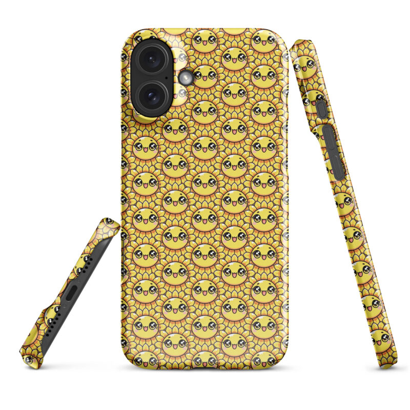 Kawaii Sonnenblume mit großen Glubschaugen Snapcase iPhone®-Hülle – Accessoires – klamottn.de