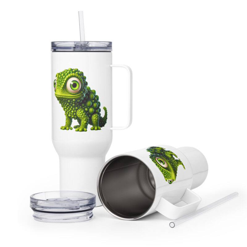 Knubbel-Kröti with googly eye travel mugs with handle