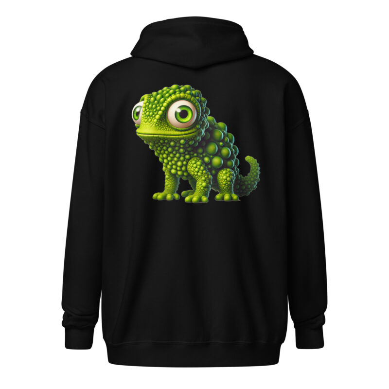 Knubbel-Kröti mit Kulleraugen Unisex-Zip-Hoodie