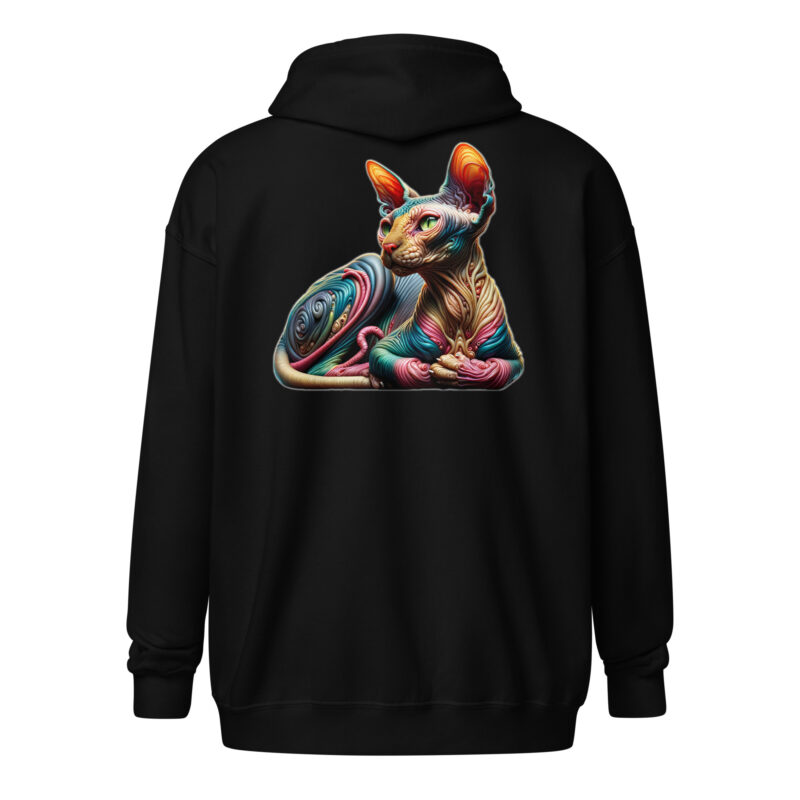 Psychedelische Sphinxkatze Unisex-Zip-Hoodie – Jacken – klamottn.de