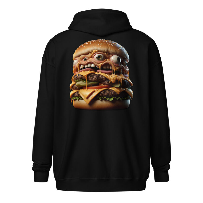 Verrückter Monster-Burger Unisex-Zip-Hoodie