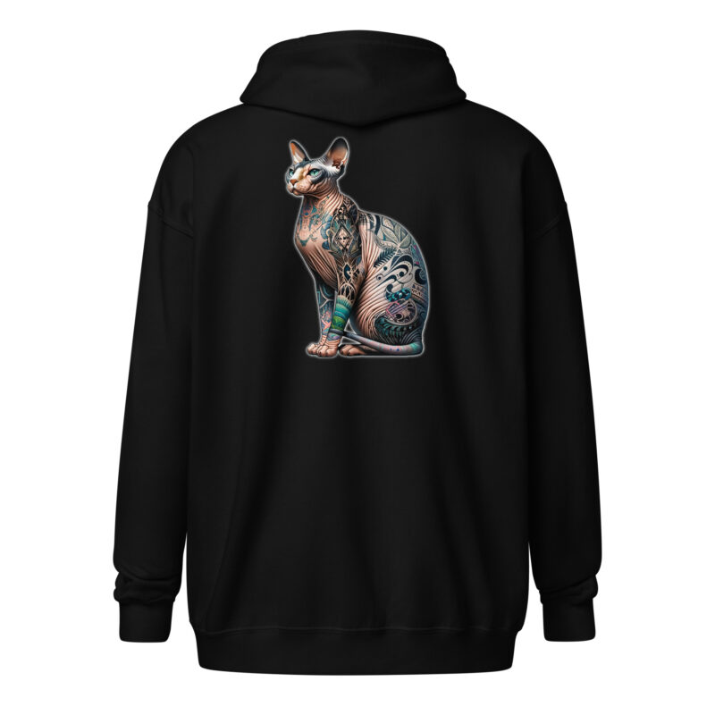 Majestätische Sphynx-Katze Unisex-Zip-Hoodie