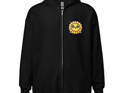 Kawaii Sonnenblume mit großen Glubschaugen Unisex-Zip-Hoodie – Zip Hoodies – klamottn.de Kawaii Sonnenblume mit großen Glubschaugen Unisex-Zip-Hoodie – Zip Hoodies – klamottn.de