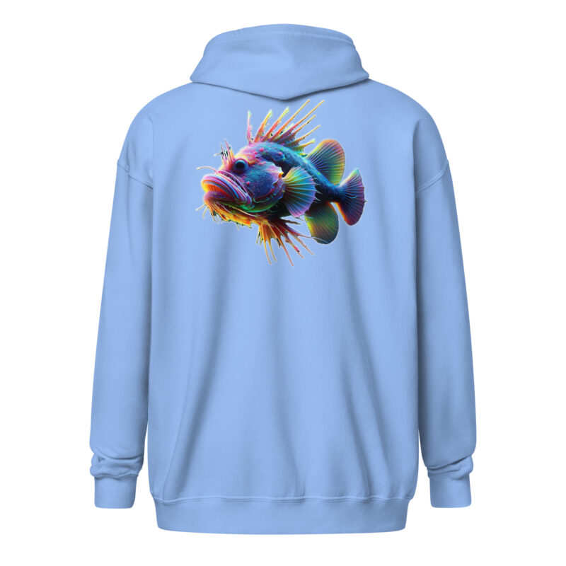 Neon-Stachel-Fisch Unisex-Zip-Hoodie