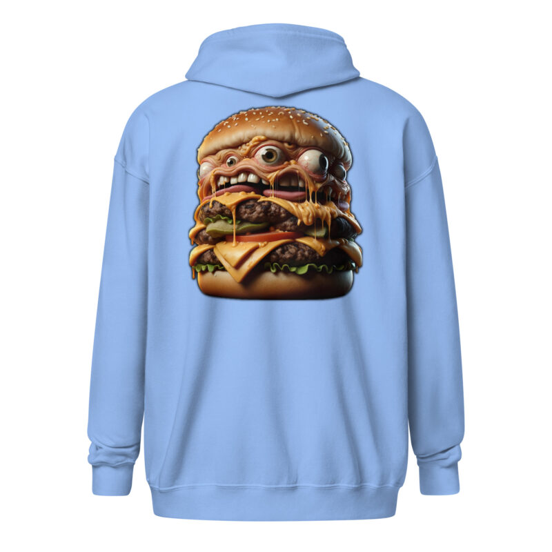Verrückter Monster-Burger Unisex-Zip-Hoodie