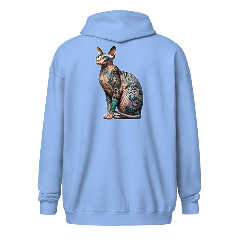 Majestätische Sphynx-Katze Unisex-Zip-Hoodie