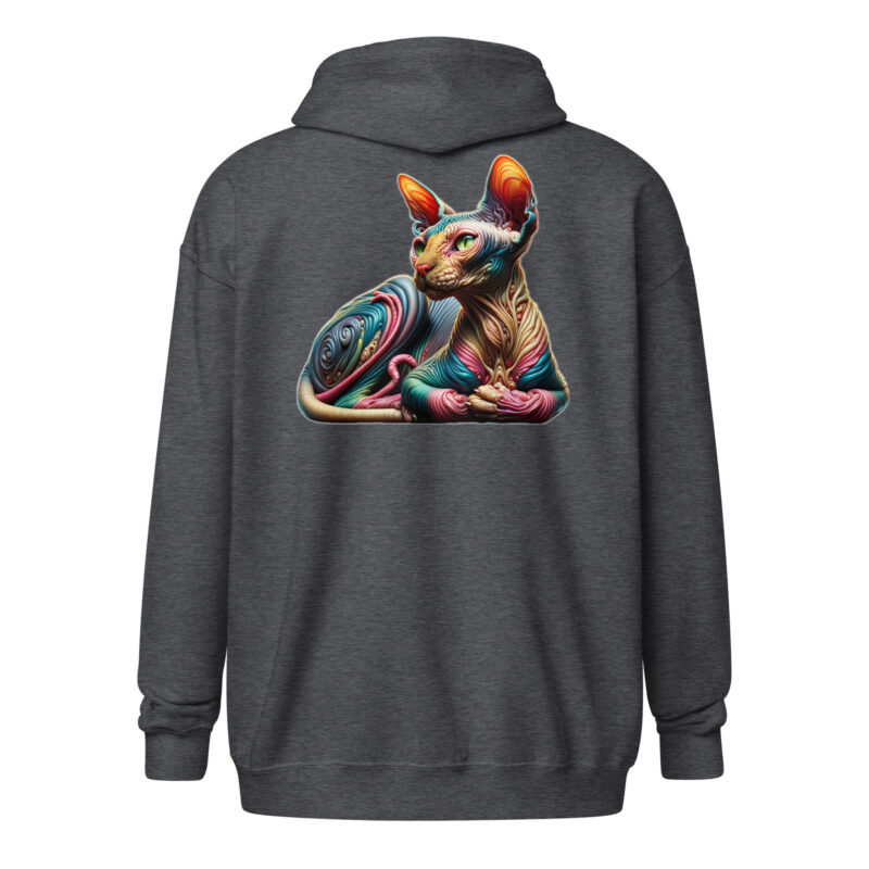 Psychedelische Sphinxkatze Unisex-Zip-Hoodie – Jacken – klamottn.de