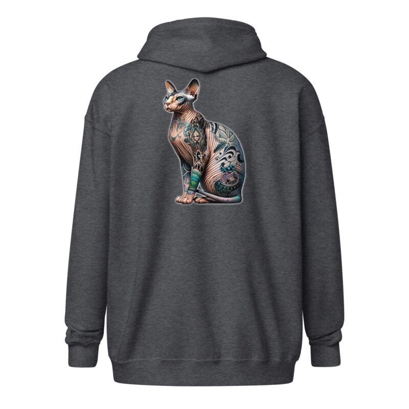 Majestätische Sphynx-Katze Unisex-Zip-Hoodie
