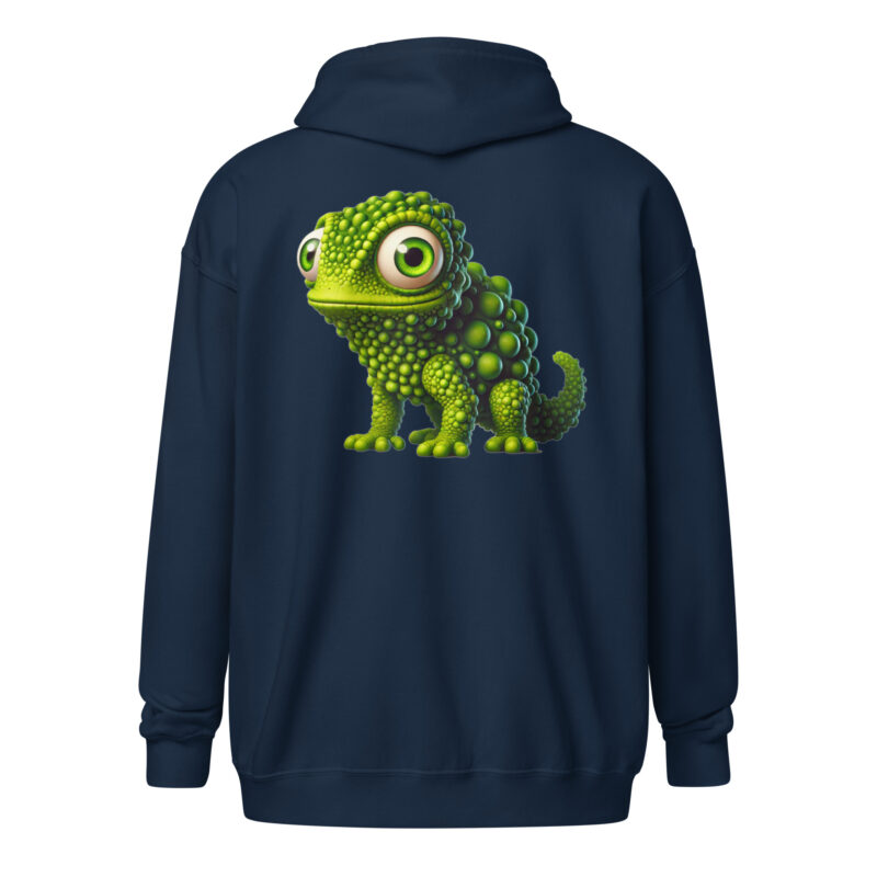 Knubbel-Kröti mit Kulleraugen Unisex-Zip-Hoodie