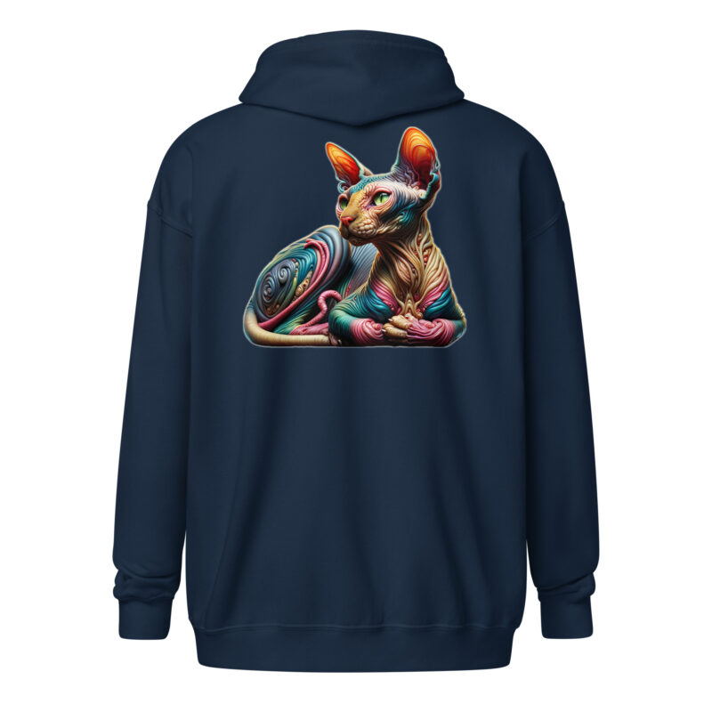 Psychedelische Sphinxkatze Unisex-Zip-Hoodie – Jacken – klamottn.de