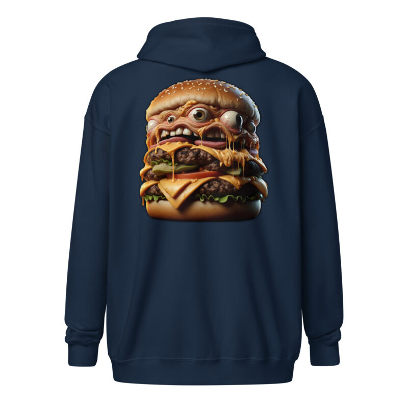 Verrückter Monster-Burger Unisex-Zip-Hoodie