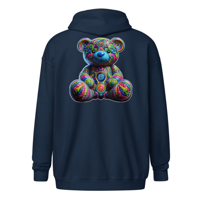 Bunter Psychedelic-Teddy Unisex-Zip-Hoodie