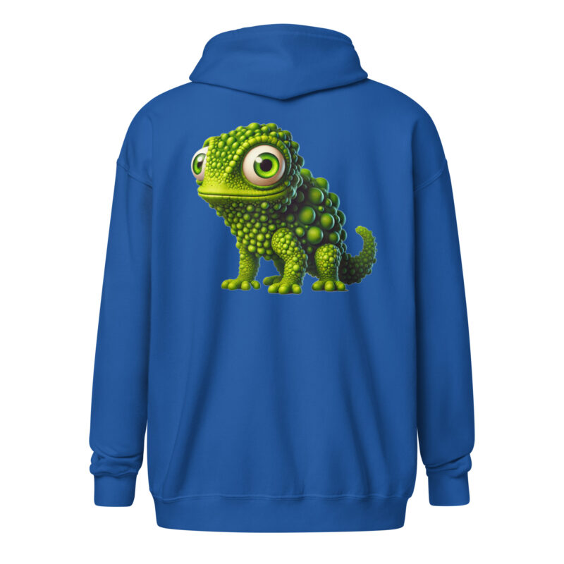 Knubbel-Kröti mit Kulleraugen Unisex-Zip-Hoodie