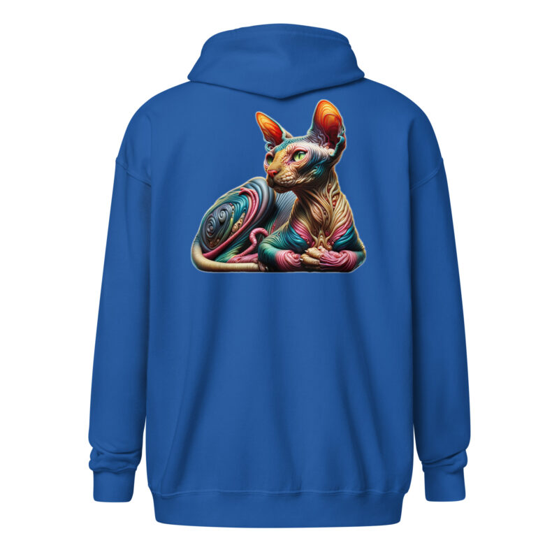 Psychedelische Sphinxkatze Unisex-Zip-Hoodie – Jacken – klamottn.de