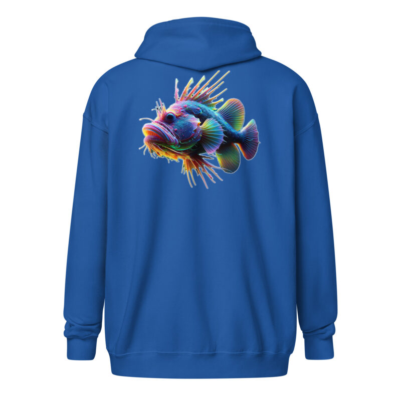 Neon-Stachel-Fisch Unisex-Zip-Hoodie