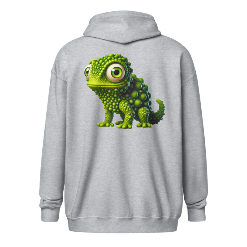 Knubbel-Kröti mit Kulleraugen Unisex-Zip-Hoodie