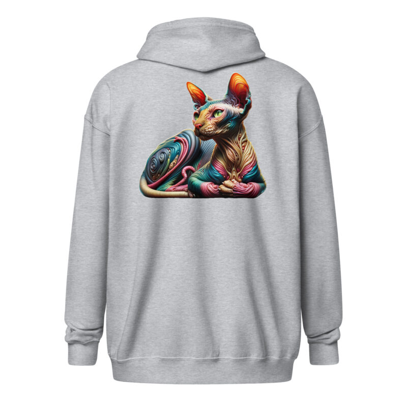 Psychedelische Sphinxkatze Unisex-Zip-Hoodie – Jacken – klamottn.de