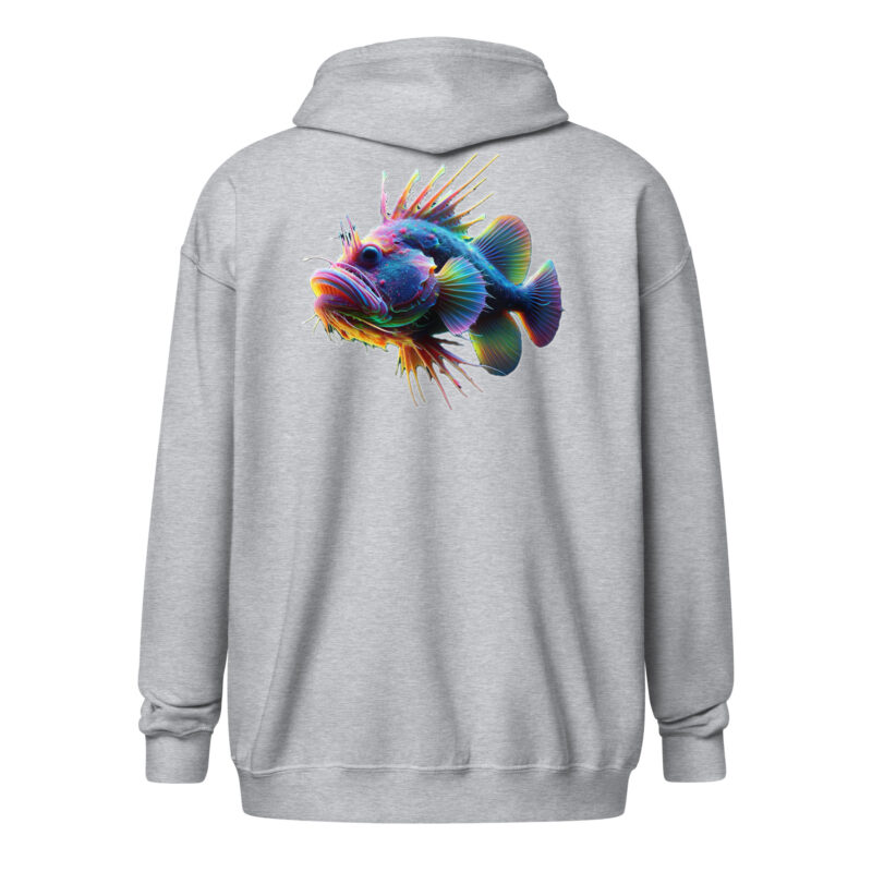 Neon-Stachel-Fisch Unisex-Zip-Hoodie