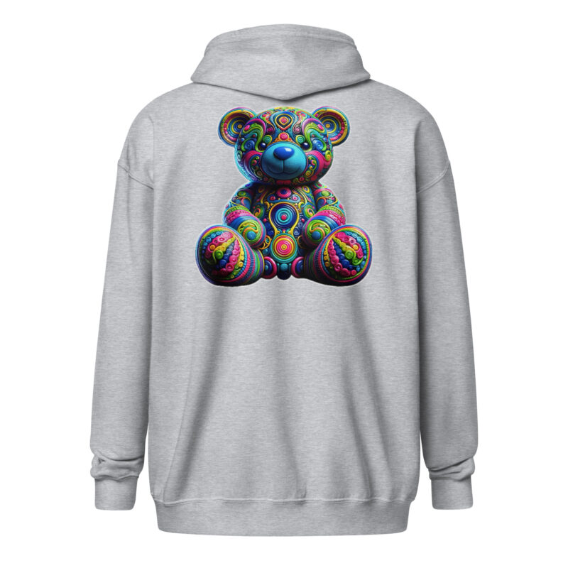 Bunter Psychedelic-Teddy Unisex-Zip-Hoodie
