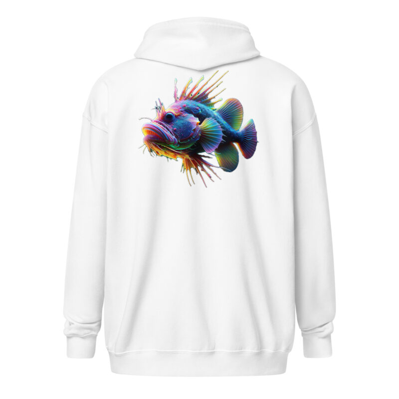 Neon-Stachel-Fisch Unisex-Zip-Hoodie