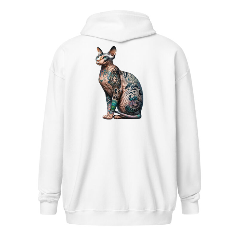 Majestätische Sphynx-Katze Unisex-Zip-Hoodie