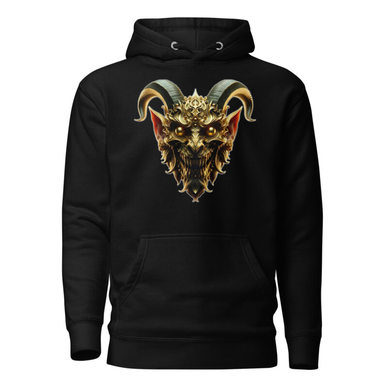 Goldener Dämonkopf Unisex-Hoodie