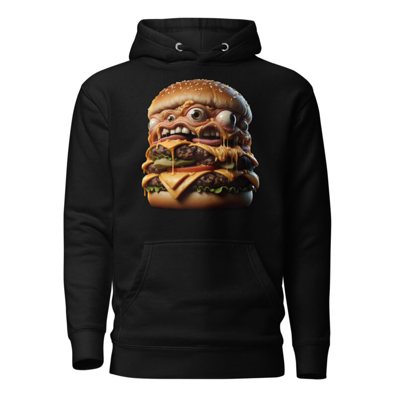 Verrückter Monster-Burger Unisex-Hoodie