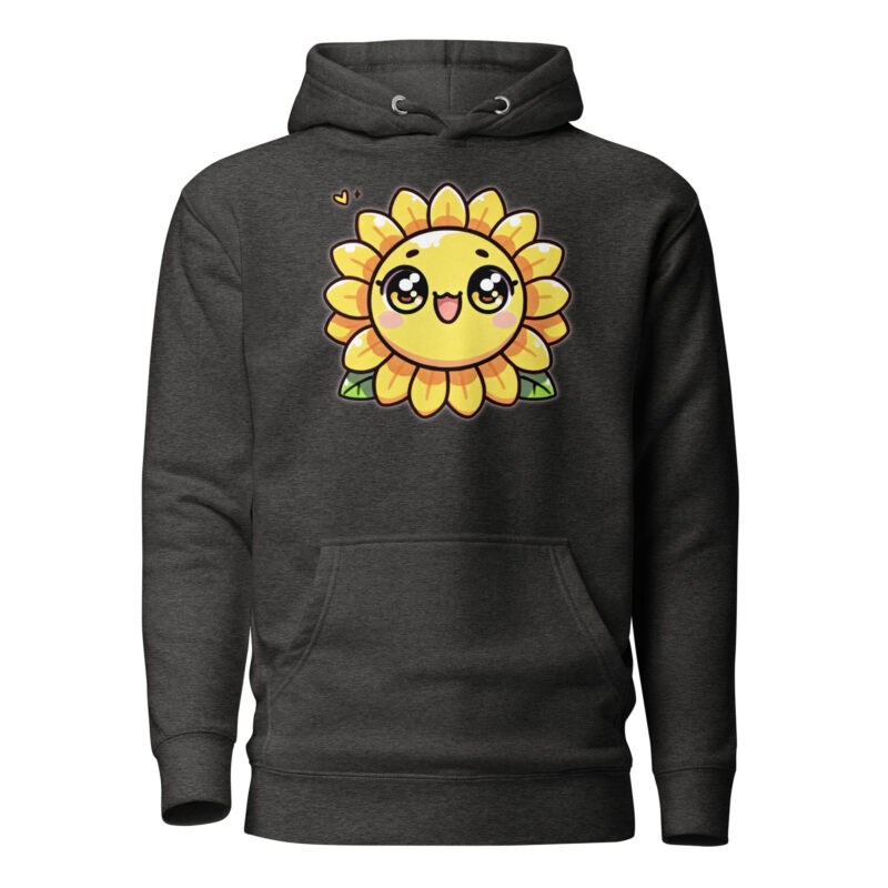 Kawaii Sonnenblume mit großen Glubschaugen Unisex-Hoodie