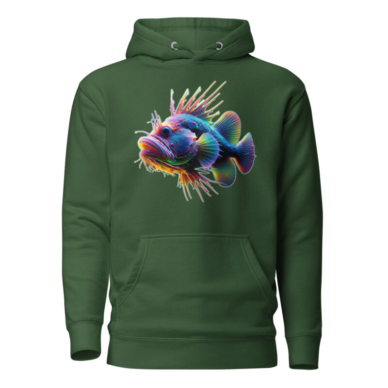 Neon-Stachel-Fisch Unisex-Hoodie