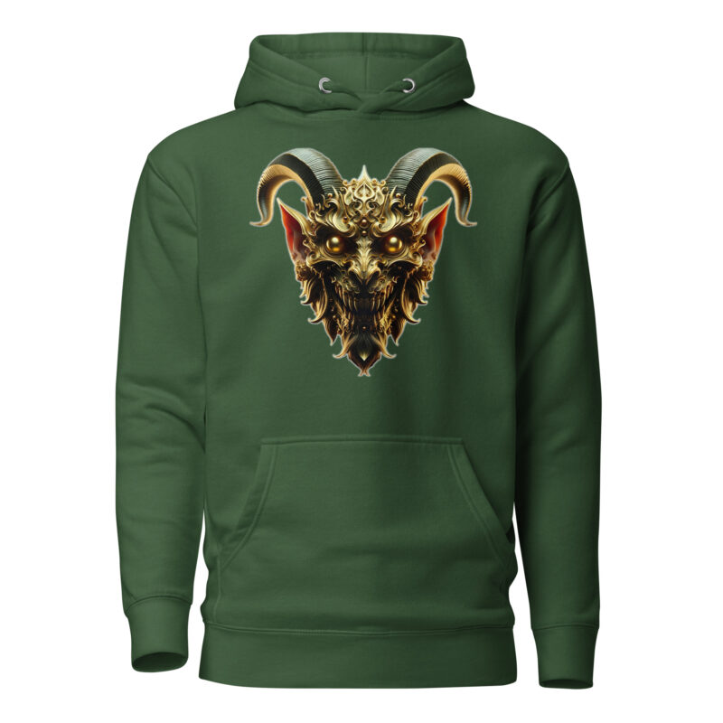 Goldener Dämonkopf Unisex-Hoodie