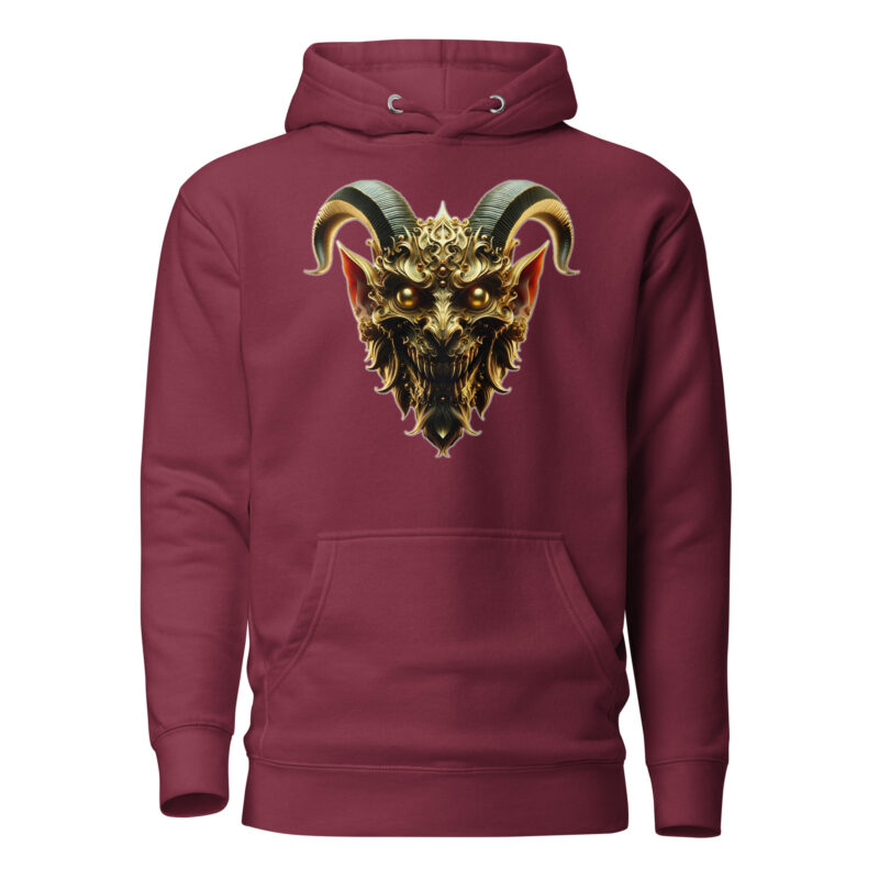 Goldener Dämonkopf Unisex-Hoodie