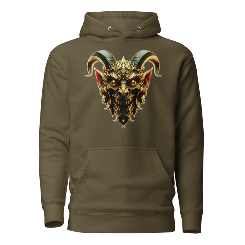Goldener Dämonkopf Unisex-Hoodie