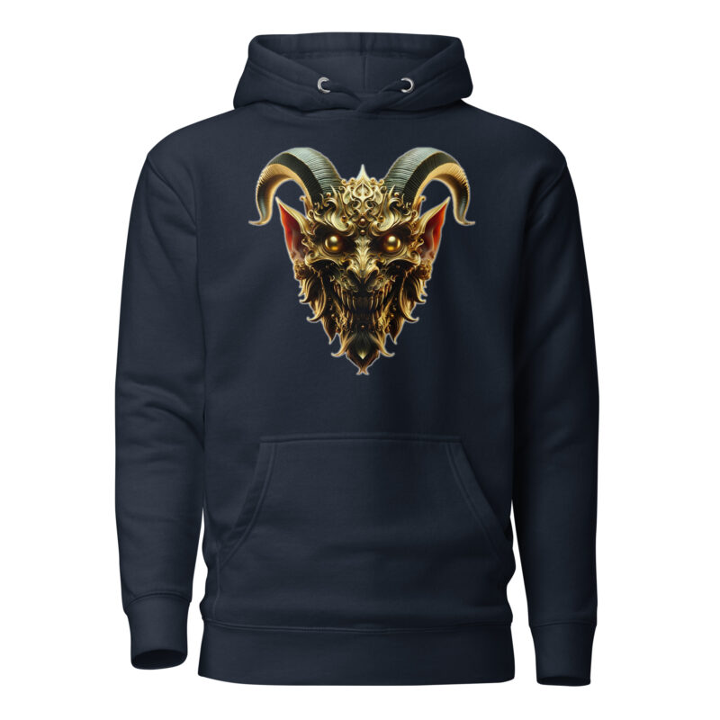Goldener Dämonkopf Unisex-Hoodie