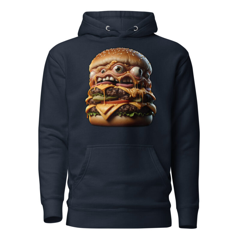 Verrückter Monster-Burger Unisex-Hoodie